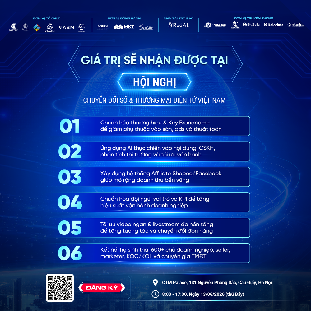 GIÁ TRỊ SỰ KIỆN HỘI NGHỊ CHUYỂN ĐỔI SỐ & THƯƠNG MẠI ĐIỆN TỬ VIỆT NAM 2026